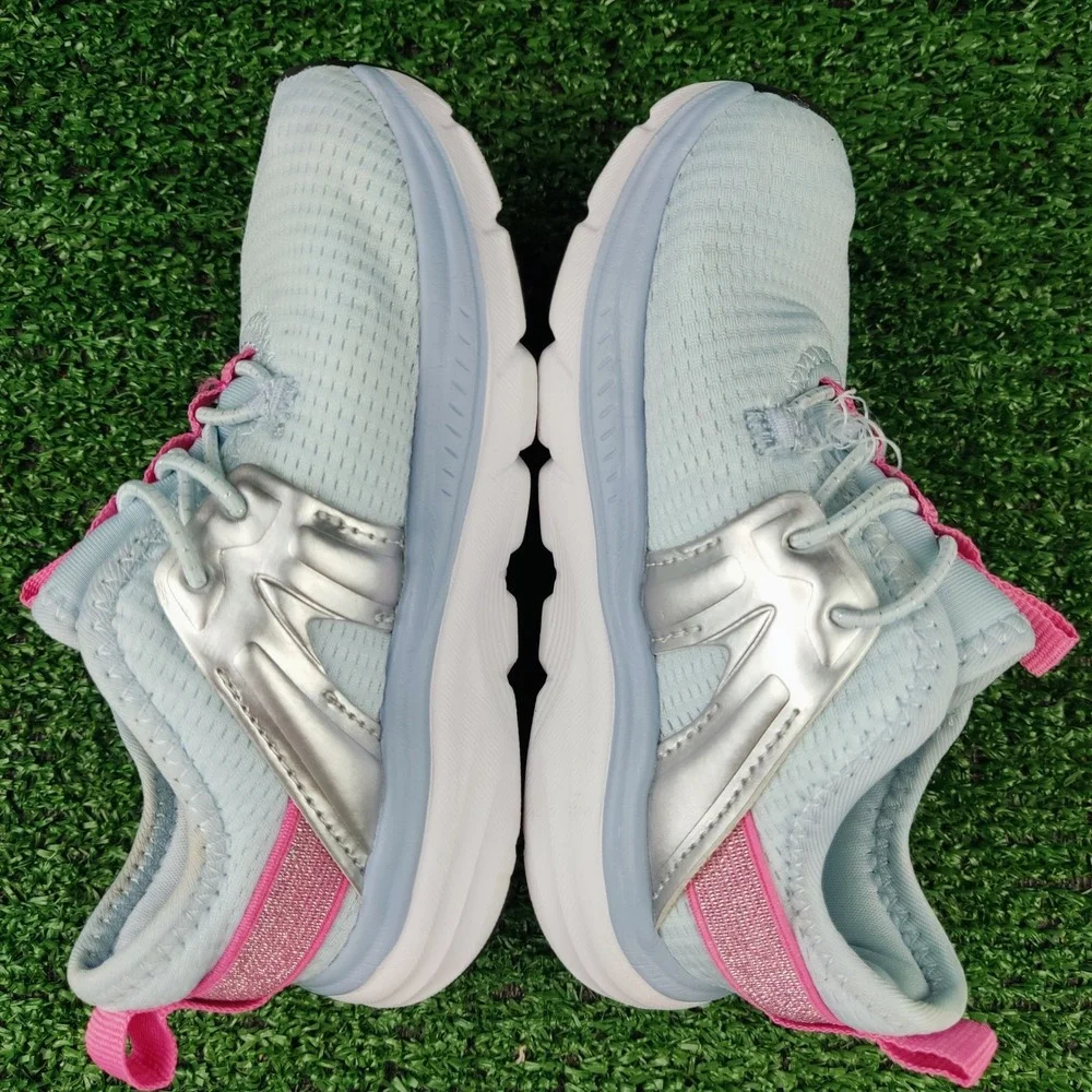 Athletic Works Sneakers Kid Size 9 Light Blue Pink Memory Foam GTAW45CA122 Shoes